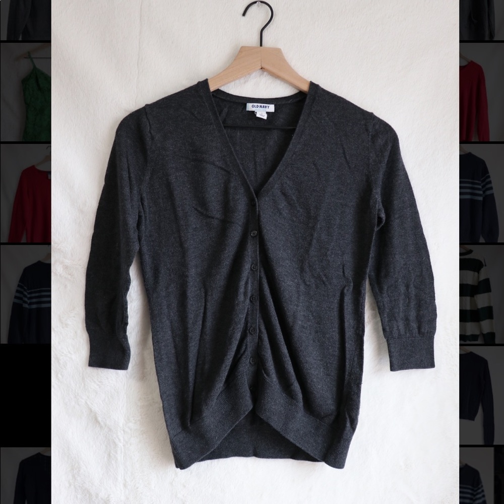 Adorable little old navy cardigan shirt with 3/4 sleeve length